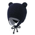 thumbnail image 7 of Penkiiy Baby Hats Baby Winter Hat 2022 NEW Kids Winter Beanie Hat Mittens Set Warm Fleece Hat Baby Toddler Knitted Hat & Gloves For Boys, Girls Navy Hat for One Size, 7 of 7