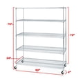 thumbnail image 4 of 5-Tier NSF Steel Wire Shelving Rack, 60" x 24" x 72", 4 of 5
