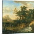 thumbnail image 1 of ARTCANVAS A Italianate Landscape Peasants Conversing By a Waterfall Canvas Art Print by Jan Van Huysum - Size: 26" x 26" (1.50" Deep), 1 of 9