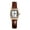 Brown, variant on Women's Tonneau Shape Watch: Analog Quartz Watch with Roman Numeral Imitation Diamond Bezel and High-quality PU Crocodile Pattern strap