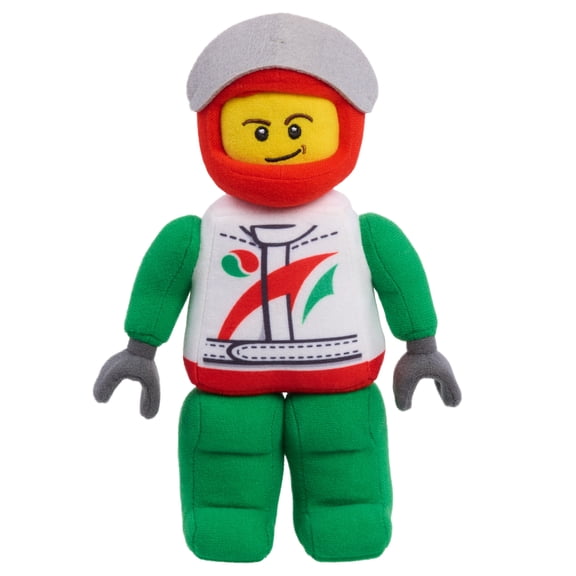 LEGO® Minifigure Small Plush Race Car Driver, Soft Collectible Plush Toy Inspired by LEGO Minifigures, Career Characterd for Kids and Collectors, Ages 4