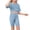 Light Blue, variant on Eltusu Girls Outfit Sets, Solid Color Short Sleeve Crewneck T-Shirts & Shorts Sets Light Blue Size 10-12 T