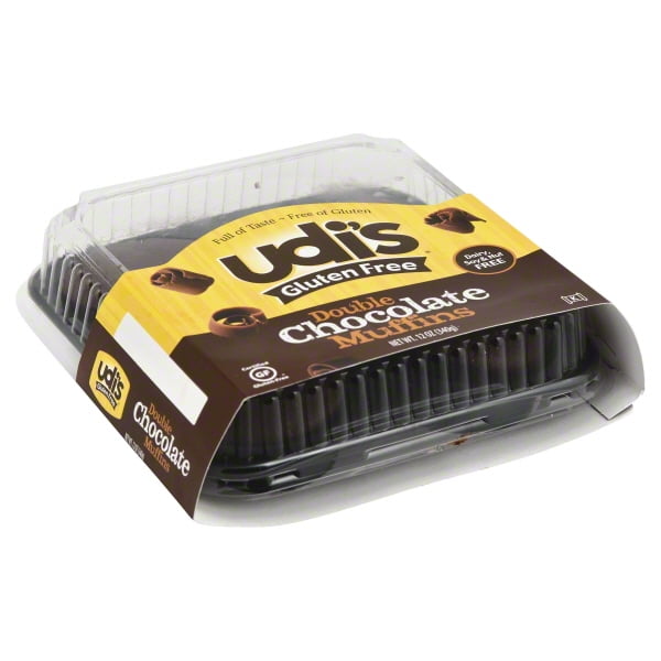 Udis Gluten Free Muffins Double Chocolate 12 Oz