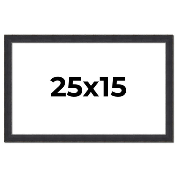 25x15 Frame Black Real Wood Picture Frame Width 1.25 Inches | Interior Frame Depth 0.5 Inches |