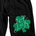 thumbnail image 2 of St. Patrick's Day Luck Clover Men's Black Sleep Pajama Shorts, 2 of 4