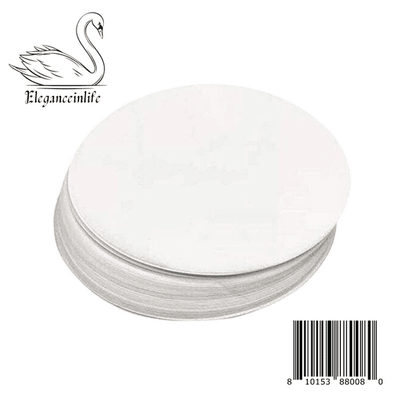 Eleganceinlife 7" Round Dry Wax Parchment Pan Liner Pack of 100 Made in USA