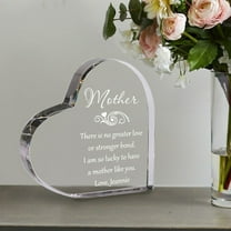 Mothers Day Gift Crystal Heart for Mom Custom Crystal Heart Plaque