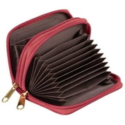 RFID Zip Around Wallet, Red
