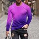 thumbnail image 1 of Blusas y camisas de manga larga con cuello redondo para hombre, blusa informal con estampado de cuello redondo y manga larga para hombre, 1 of 5