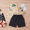 thumbnail image 2 of Vedolay Summer Sets Girl 2 Piece Girls Summer Sport T-Shirt and Shorts Set Kids Print Casual Fashion Suit,Beige 18-24 Months, 2 of 5