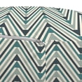 thumbnail image 3 of Abstract Pouf Cover with Zipper, Pattern of Zigzags Geometric Details, Soft Decorative Fabric Unstuffed Case, 30" W X 17.3" L, Sage Green Cadet Blue, by Ambesonne, 3 of 5