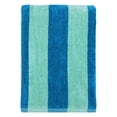 thumbnail image 4 of Mainstays Cabana Stripe Cotton Blend Beach Towel, 58" x 28", Teal & Green, 4 of 4