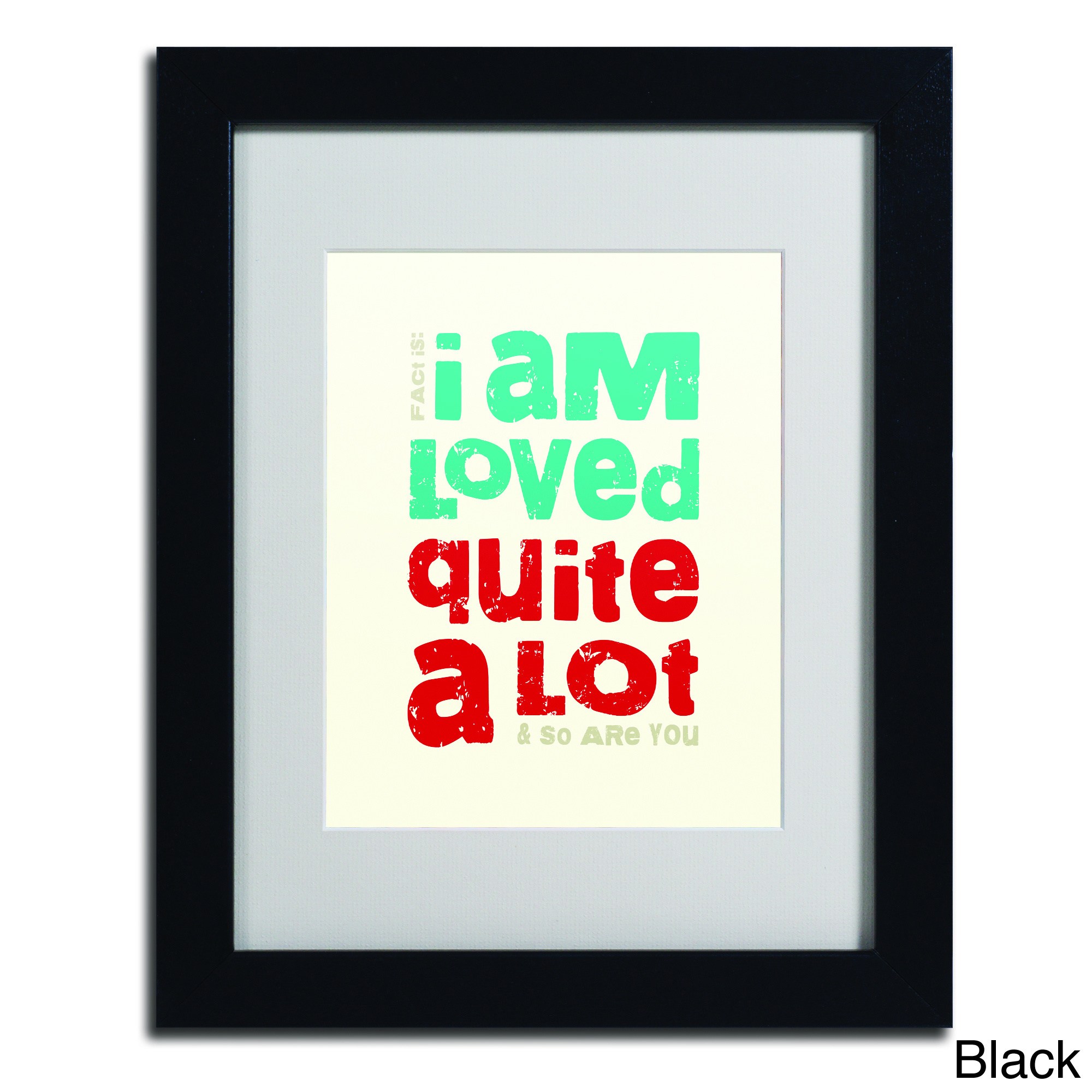 Trademark Fine Art 'Loved a Lot II' 16" x 20" Wood Frame Art (MR0087-W1620MF)