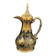 thumbnail image 4 of Tetera de vidrio de cafetería de café en árabe 1600 ml de gran capacidad Portilla de té de té árabe portátil hervidor de té para reuniones de viajes Oro, 4 of 8