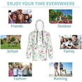 thumbnail image 5 of Salouo Lilies Flowers Pattern Hoodie Sweatshirt for Youth, Fall Pullover Hoodie Sweatshirt Long-Sleeve Pullover Hooded Sweatshirt-Medium, 5 of 6
