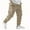 Khaki, variant on Wancir Mens Cargo Pants Classic Fit Pants Cotton Mens Work Pants Casual Elastic Waist Men Pants 6 Packets
