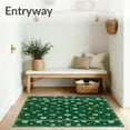 thumbnail image 3 of ODIKA 4'x6' Machine Washable Non-Slip Area Rug, Emerald Serenity Elegant Green for Bathroom High Traffic Rug, Green, 57921, 3 of 5
