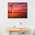 thumbnail image 2 of Orinice Framed Canvas Wall Art for Living Room Wall Decoration Artwork Pictures for Bedroom Bathroom Wall Decor Above Bed Sofa Wind turbine farm in beautiful nature landscape Wall Art 16x12in, 2 of 6