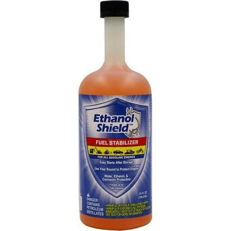 Ethanol Shield Fuel Stabilizer, 24 oz. Keeps Fuel Fresh, Gasoline Treatment Fuel Additive That Protects Fuel System, Gas Stabilizer for Fuel Storage, Antioxidant and Anticorrosive