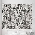 thumbnail image 1 of Abstract Tapestry, Small Large Grunge Letters in Random Sizes Pattern Alphabet Modern, Fabric Wall Hanging Decor for Bedroom Living Room Dorm, 5 Sizes, Charcoal Grey White, by Ambesonne, 1 of 1