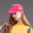 thumbnail image 3 of GDREDA Men Hat Three Leaves Pattern Baseball Cap Tongue Outdoor Sun Hat，Hot Pink, 3 of 4