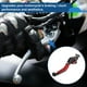 thumbnail image 3 of Palancas de freno y embrague cortas y largas para Yamaha TMAX560 2019-2020, palanca de freno ajustable de motocicleta, aleación de aluminio, cabeza negra, mango rojo, 3 of 6