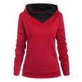 thumbnail image 4 of LUOGENLI Chandail à Capuchon Mode pour Femmes à Imprimé Papillon, Hauts de Chandail en Molleton, Chandails à Capuchon pour Femmes, Chandail à Enfiler Athlétique Rouge Taille P, 4 of 6