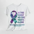 thumbnail image 3 of Suicide Prevention Awareness Month Teal Ribbon T-Shirt ID-0628-DUXW, 3 of 7