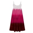 thumbnail image 5 of Kagetolytai Summer Dresses for Women 2024 Women's Summer Fashion Gradient Loose Splicing Casual Beach Tank Dresses Womens Summer Dresses Hot Pink 2XL, 5 of 5