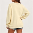 thumbnail image 5 of DISKEBUISS Women's V Neck Sweatshirt Long Sleeve Oversized Top with Kangaroo Pocket for Fall Winter Casual Pullover, 5 of 7