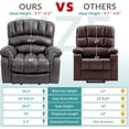 thumbnail image 4 of MEETWARM Large Power Lift Electric Recliner Chair with Extended Footrest for Elderly, Big and Tall Lift Chair for Seniors Reclining Chair for Living Room with Massage and Heated,USB Ports(Gray), 4 of 9