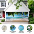 thumbnail image 2 of Ocean Beach Garage Door Cover Banner 7 x 16 FT, Palm Trees Summer Tropical Island Seaside Garage Door Curtains Backdrop with Grommets for Indoor Outdoor Wall Party Porch Yard Decorations Background, 2 of 9
