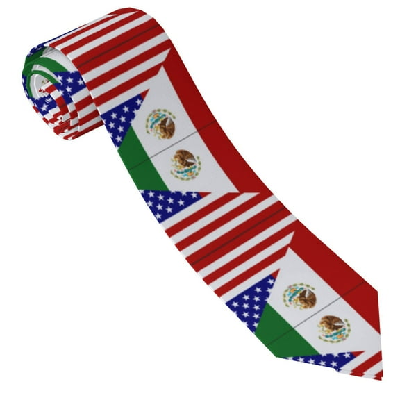Men'S America Flag Mexican Flag Tie Fashion Causal Printed Necktie