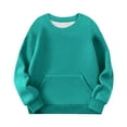 thumbnail image 6 of Ugoldhm Boys Girls Fall Sweatshirts Solid Color Loose Fit Casual Pullover Shirts with Pocket Winter Outerwear, 6 of 6