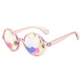 thumbnail image 2 of SAYFUT Retro Mosaic Kaleidoscope Sunglasses Diffractive goggles Special Lens Men Women Designer Cosplay Goggles Glasses Black Clear Pink, 2 of 4