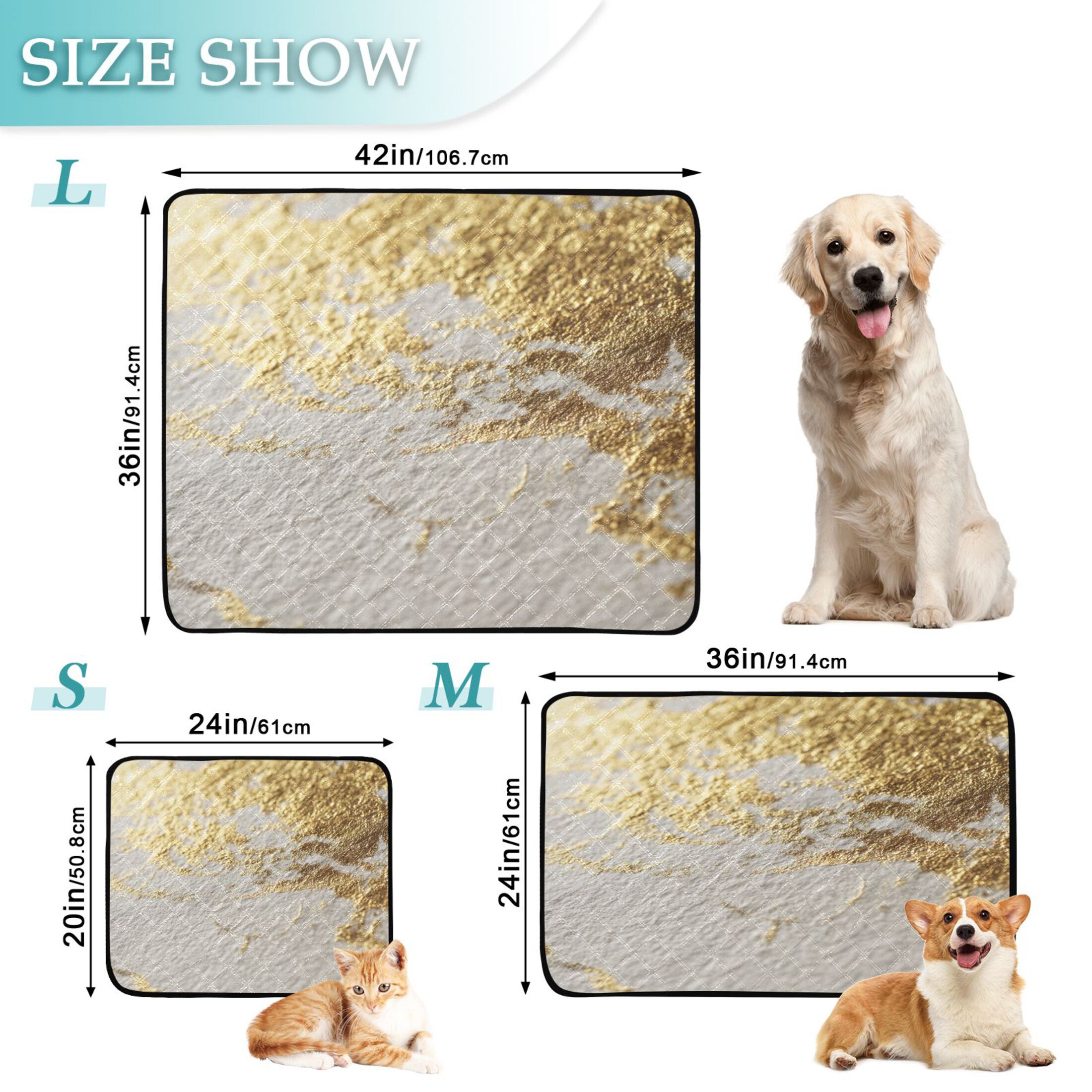 IAUYY Washable Pee Pads for Dogs Smallx3 Absorbent and Leak-Proof Non-Slip Reusable Puppy Pee Pads for Dogs Applicable to Playpen Potty Crate Elegant Appearance