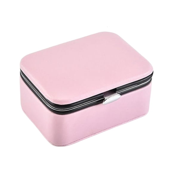 Sonducket Joyero PU Exhibición de regalo Estuche de color sólido Organizador de anillo de medallón de viaje Soporte multifunción Mujeres Type3 NO3
