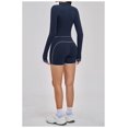 thumbnail image 6 of PISONIC Womens Two Piece Tracksuit Set Long Sleeve Zipper Jacket with Athletic High Waist Shorts Workout Outfit, 6 of 7
