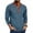 Blue, variant on Men's T-Shirts Tee, Color Block Button Stretchy Crew Neck Long Sleeve Casual Tops for Man Dark Blue