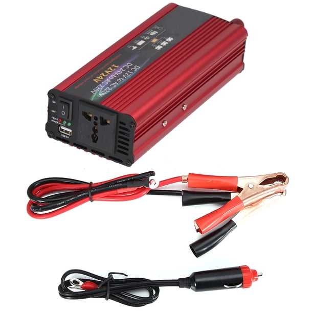 Convertidor inversor de energía solar universal para automóvil de 12 V y 24 V de 2000 W de 12 V a