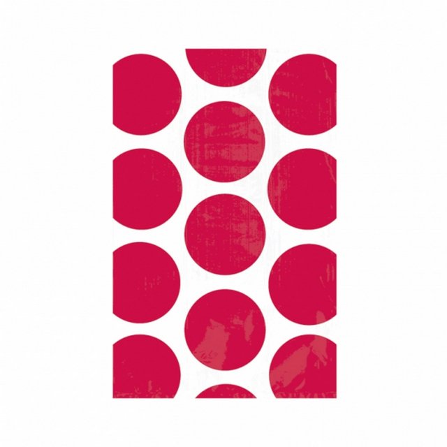 Amscan - Bolsa de Fiesta Lunares Diseño Papel - Pack de 10 (Manzana Roja)