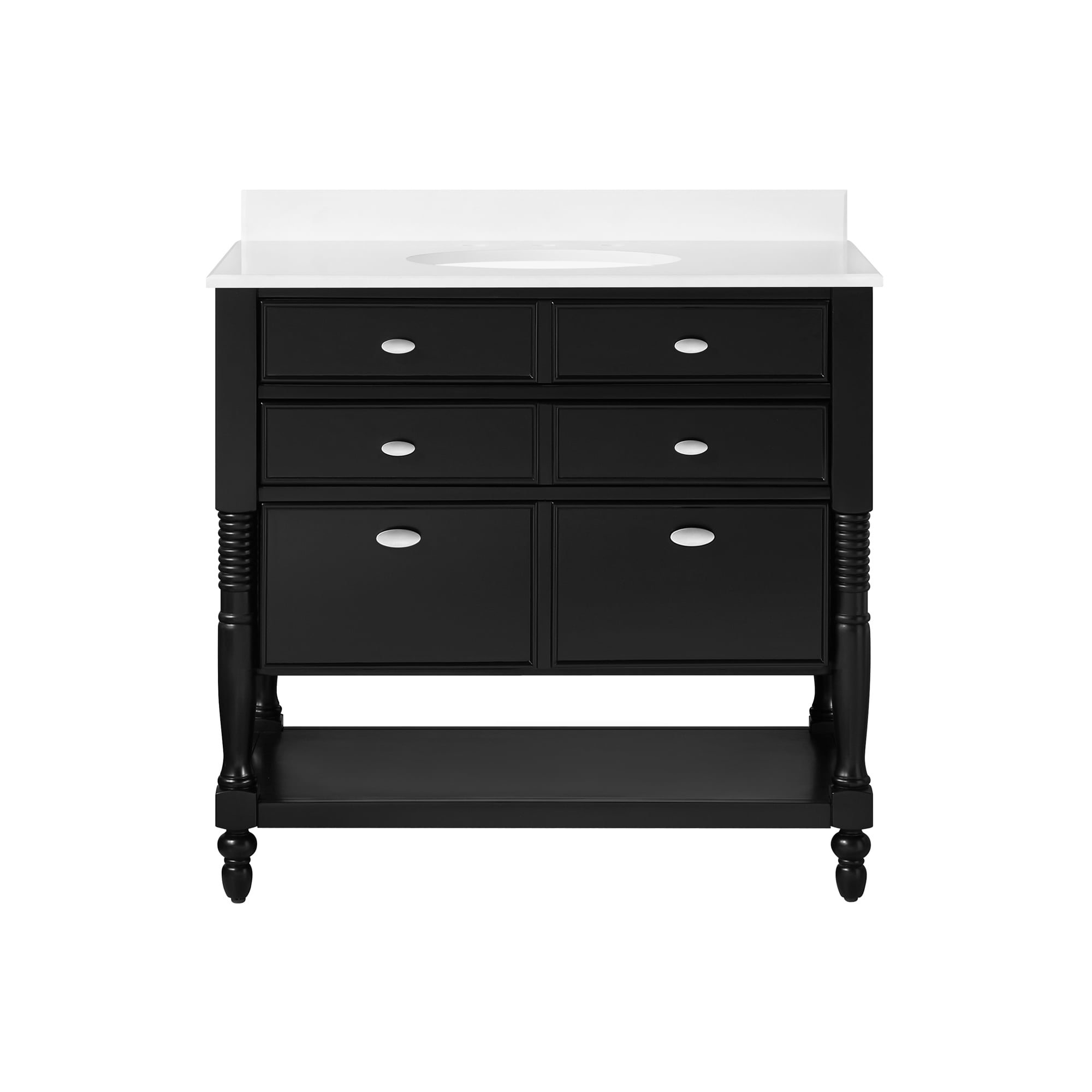 OVE Decors Elizabeth 36 in. Espresso Single Sink Bathroom Vanity with