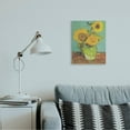 thumbnail image 2 of Stupell Industries Traditional Sunflower Painting over Turquoise Van Gogh Canvas Wall Art by Vincent Van Gogh, 2 of 5
