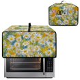 thumbnail image 2 of ZIATUBLES Daisy Painting Toaster Oven Cover Linen-Look Polyester Fabric Appliance Dust Cover Small Size Stain Resistant Kitchen Countertop Decor Organization, 18.5" x 14.5" x 9", 2 of 8