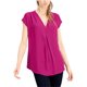 thumbnail image 1 of I-N-C Womens Inverted Pleat Pullover Blouse brghtpink L, 1 of 1