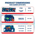 thumbnail image 3 of Sapphire Home 8 Piece Dinosaur Queen Bedding Set for Boys Bed in a Bag Kids Comforter Set with Bed Sheets Pillow Case Toy Pillow Toddler Bedroom Kit Dinosaur Room Decor for Boys Queen Size, 3 of 5