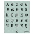 thumbnail image 1 of Plantillas De Letras Stencil1 De 1.0 In – Letras Y Números De Caligrafía Inglesa Antigua – Alfabeto Mylar En Mayúsculas Y Minúsculas Para Pintar A Mano, Dibujar Y Cortar – Perfecto Para Letras En Vini, 1 of 5