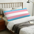 thumbnail image 2 of Long Pillow Cover Transgender Flag Cushion Body Pillow Case Rectangle Decorative Throw Printed Pillowcase 20 X 60 Inch, 2 of 6