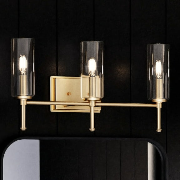 Luxury Contemporary Bath Light, 11.5H x 22.125W, with Luxe Industrial Style, Olde Brass, UHP4226 by Urban Ambiance