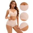 thumbnail image 3 of DARING DIVA Women's High Waist Briefs Flatten Stomach Shapewear Panties XL Pink, 3 of 6